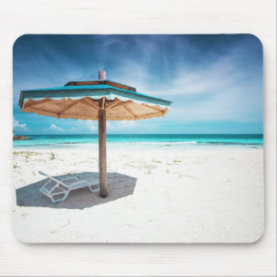 Beach Chair And Umbrella Silver Sands Beach Mouse Pad