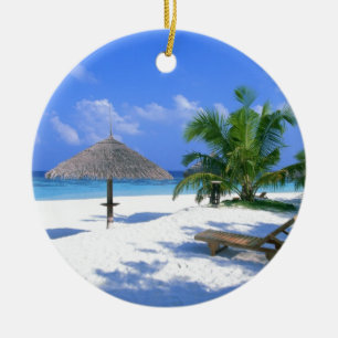 Beach Chair Ceramic Ornament