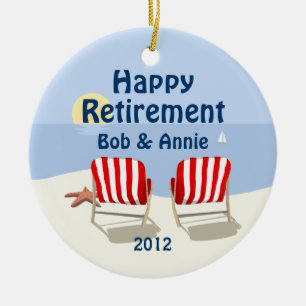 Beach Chair Retired Personalized Ornament