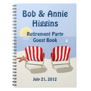 Beach Chair Retirement Party Guest Book