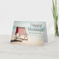 Beach chair with santa hat