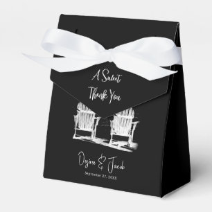 Beach Chairs Adirondack Black And White Wedding Favor Box