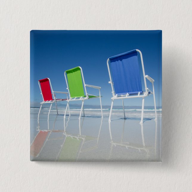 Beach Chairs In Australia 2 Inch Square Button (Front)