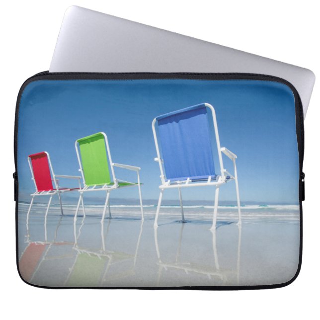 Beach Chairs In Australia Laptop Sleeve (Front)