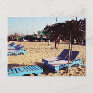 Beach Chairs on Candolim Beach in Goa India Postcard