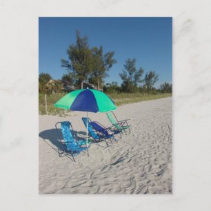 Beach Chairs On Captiva Postcard