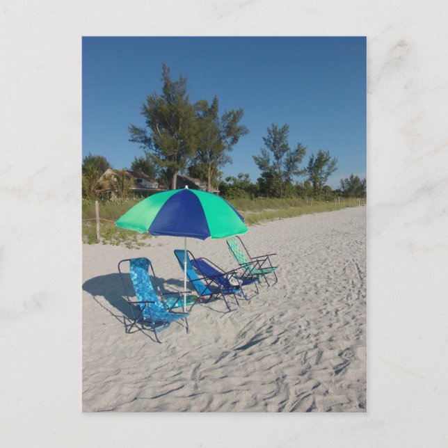 Beach Chairs On Captiva Postcard (Front)