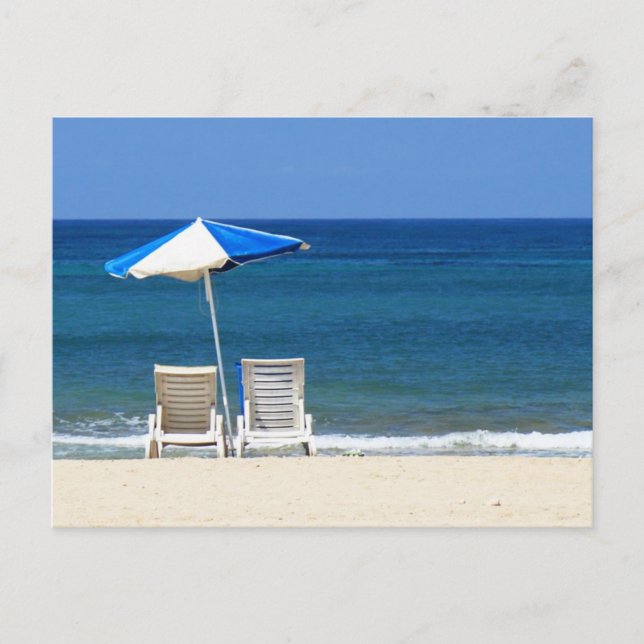 Beach chairs postcard (Front)