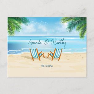 Beach Chairs Response RSVP Postcard