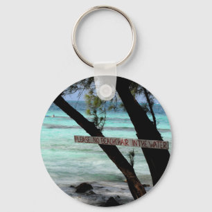Beach Chairs Rum Point Grand Cayman Keychain