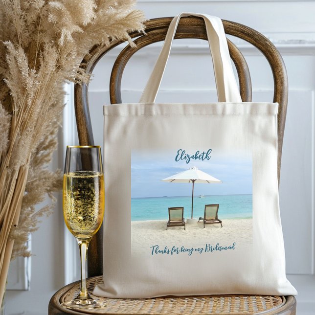 Beach Chairs Thank You Bridesmaid Message Bag (Creator Uploaded)