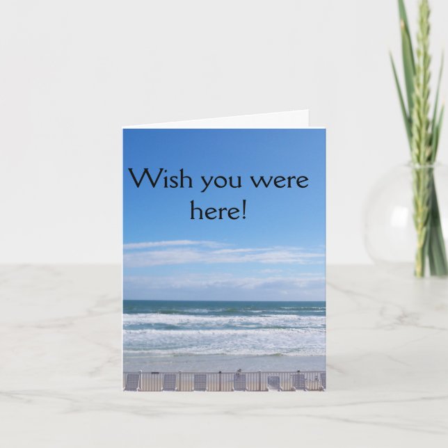 Beach Chairs Thinking of You Card (Front)