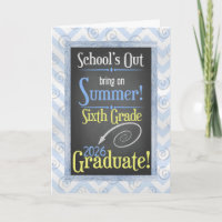 Beach Chalkboard 2025 Sixth Grade Graduation