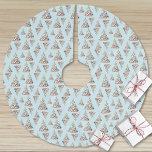 Beach Christmas Brushed Polyester Tree Skirt<br><div class="desc">Get into the holiday spirit with this festive Christmas tree skirt featuring a repeating pattern of Christmas trees made of shells and starfish. Perfect for bringing beachy holiday vibes to your home, this tree skirt is a fun and stylish choice for anyone living in tropical places like Florida, Hawaii, or...</div>