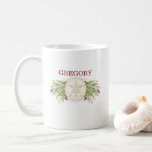 Beach Christmas Coastal Sand Dollar Mug<br><div class="desc">This mug makes a wonderful Christmas gift for that beach lover in your life. It is decorated with a sand dollar,  holly and berries to celebrate the holiday season.</div>