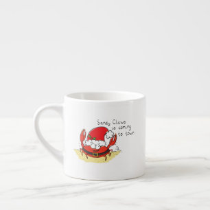 Beach Christmas Crab Espresso Cup
