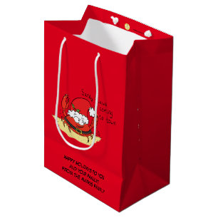 Beach Christmas Crab Medium Gift Bag