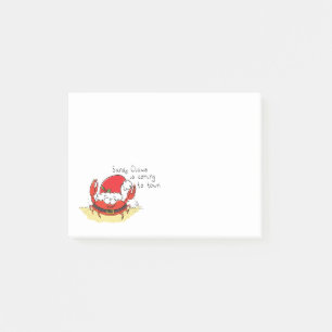 Beach Christmas Crab Post-it Notes