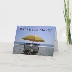 BEACH CHRISTMAS GREETINGS HOLIDAY CARD