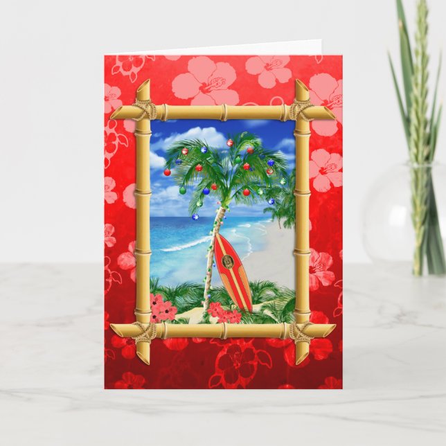 Beach Christmas Holiday Card (Front)