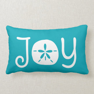 Beach Christmas Holiday Joy Sand Dollar Lumbar Pillow