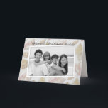 Beach Christmas Horizontal Photo Folded Holiday Card<br><div class="desc">Beach Christmas photo cards. Tropical seashells, in light, natural colours, on the front with an angled photo template, framed in white. "Warmest Christmas Wishes" greeting, in handwritten font, is easy to change. The very light grey background carries over to the inside top of the card. Personalize with a custom message,...</div>