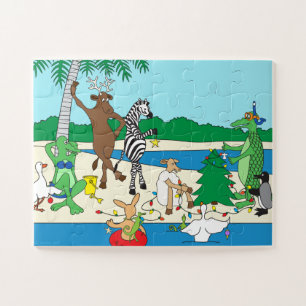 Beach Christmas Jigsaw Puzzle