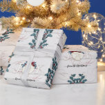 Beach Christmas Joy Holly Sand Dollar Driftwood Wrapping Paper<br><div class="desc">Typography design "JOY, " is highlighted by scrollwork red calligraphy flourishes and your family name personalized. Watercolor Sand dollar with vintage blue holly leaves, red berries and a red bow is the centre of the beach inspired Christmas wrapping paper tissue or decoupage craft paper. This is all over a background...</div>