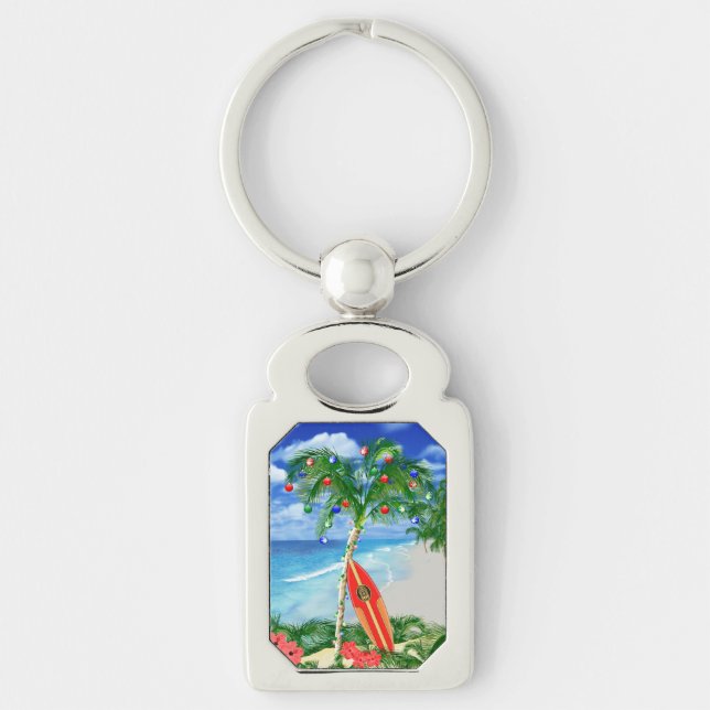 Beach Christmas Keychain (Front)