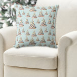 Beach Christmas Pattern Throw Pillow<br><div class="desc">Get into the holiday spirit with this festive square throw pillow featuring a repeating pattern of Christmas trees made of shells and starfish. Perfect for adding beachy holiday vibes to your home decor, this pillow is a fun and stylish choice for anyone living in tropical places like Florida, Hawaii, or...</div>
