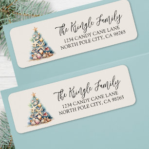 Beach Christmas Return Address