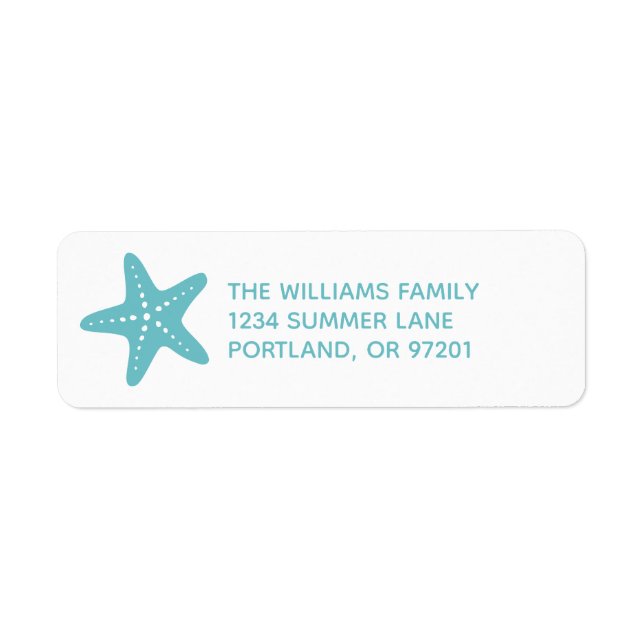 Beach Christmas Return Address Label (Front)