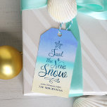 Beach Christmas Sand Is The New Snow Gift Tags<br><div class="desc">This coastal themed Christmas gift tag features a tree-shaped script phrase- “Sand is the New Snow, ” on an abstract beach background, the perfect finishing touch to your beach or nautical themed holiday gifts. Please visit the collection for more coastal Christmas products, and feel free to contact me on Zazzle...</div>