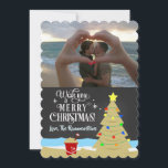 Beach Christmas Tree Chalkboard Holiday Photo Card<br><div class="desc">Holiday card is perfect for anyone that spends time on the beach during Christmas. Whether you live in a warm state,  or vacation during the Holidays,  send your warm greeting cards out to everyone you know!</div>