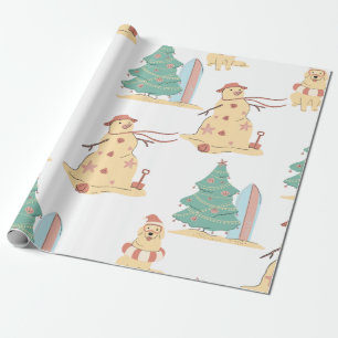 Beach Christmas Wrapping Paper