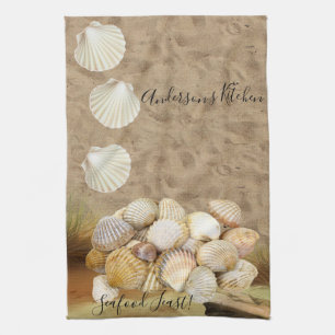 Beach Clams Beach Stones Cuisine Serviette