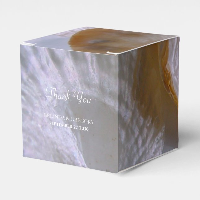 Beach Clams Wedding  Favor Box (Front Side)