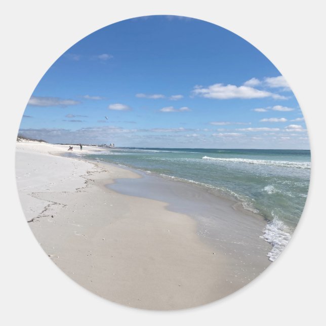 Beach Classic Round Sticker (Front)
