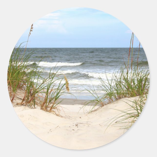 Beach Classic Round Sticker (Front)