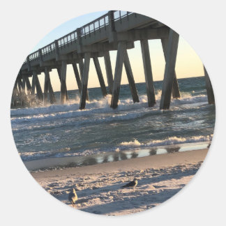 Beach  classic round sticker