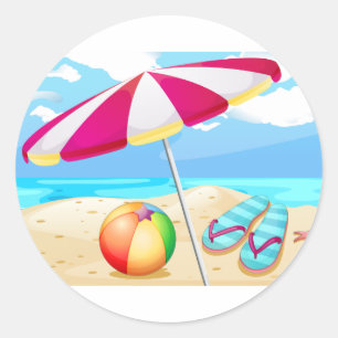 Beach Classic Round Sticker