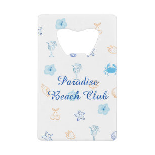 Beach Club Birthday Credit Card Bottle Opener
