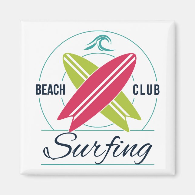 Beach Club Surfing magnet (Front)