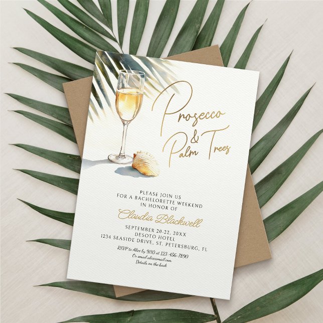 Beach Coast Tropical Bachelorette Weekend Invitation (Creator Uploaded)