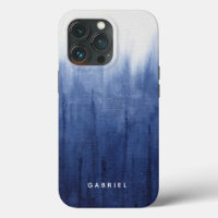 Beach Coastal Modern Blue n White Shibori Tie Dye 