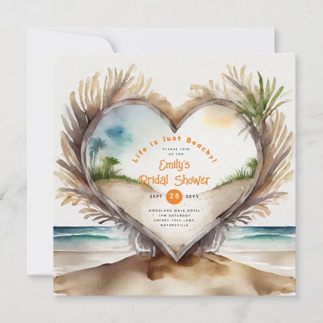 Beach Coastal Ocean BABYSHOWER BIRTHDAY WEDDING Invitation (Front)
