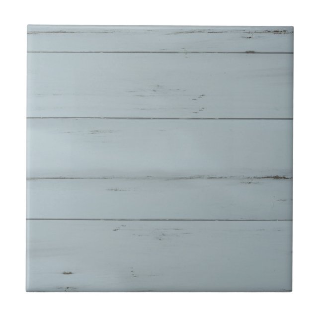 Beach Coastal Ocean Matching Dusty Blue Wood Tile (Front)