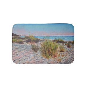 Beach & Coastal   Painted Shoreline Bath Mat