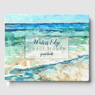 Beach Coastal Painting Vacation Rental Guest Book