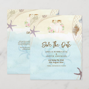 Beach Coastal Save the Date Sand Ocean Life